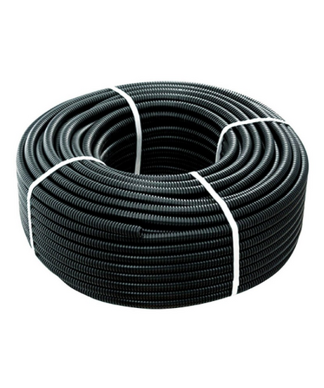 Tubo Corrugato Nero con Tirafilo Ø 20 mm - 25 Metri