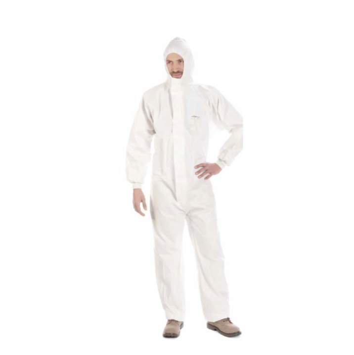 Tuta laminata 55gr Bianca - Taglia L - Cat 3 Tipo 5B 6B