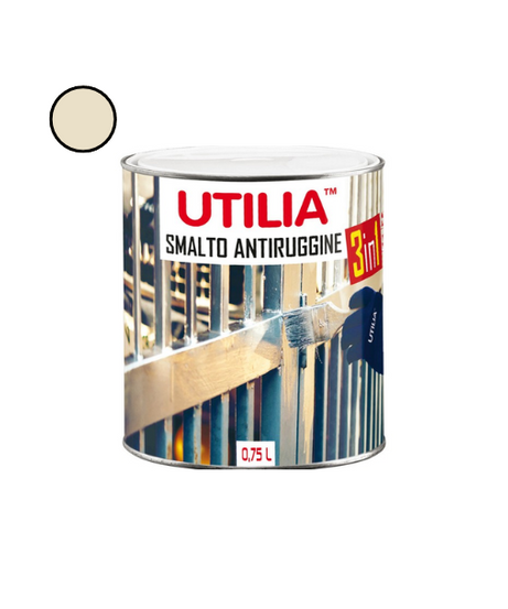 Utilia Smalto Antiruggine 750 ml Bianco Perla RAL 1013