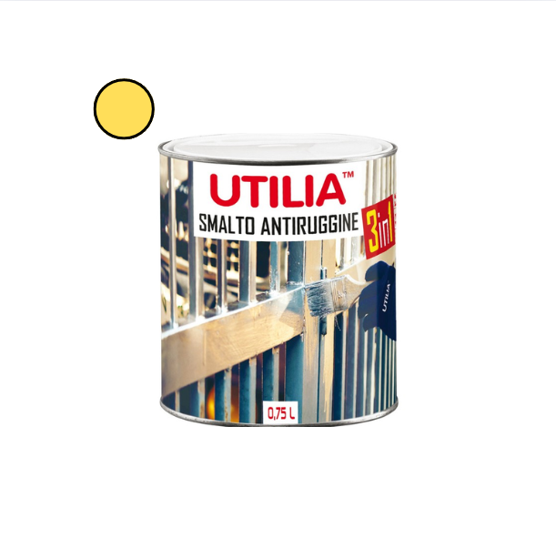 Utilia Smalto Antiruggine 750 ml Giallo Intenso