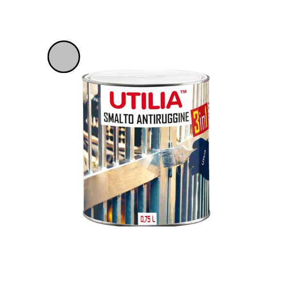 Utilia Smalto Antiruggine 750 ml Grigio Argento