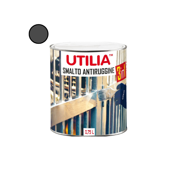 Utilia Smalto Antiruggine 750 ml Grigio Piombo
