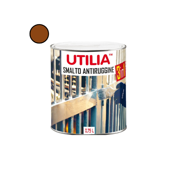 Utilia Smalto Antiruggine 750 ml Marrone