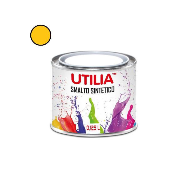 Utilia Smalto Sintetico 125 ml Giallo Girasole