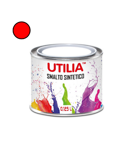 Utilia Smalto Sintetico 125 ml Rosso
