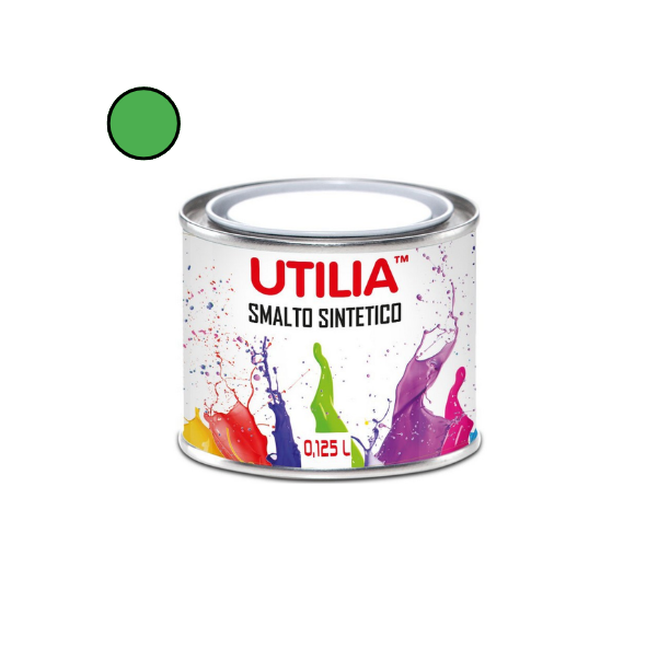 Utilia Smalto Sintetico 125 ml Verde Prato