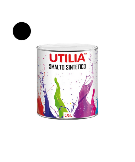 Utilia Smalto Sintetico 750 ml Nero Lucido