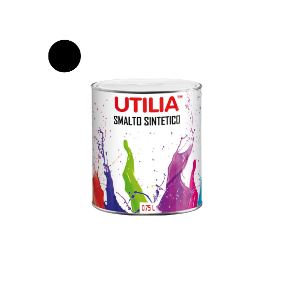 Utilia Smalto Sintetico 750 ml Nero Lucido