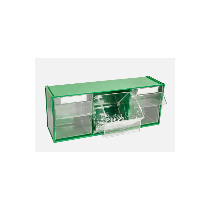Vipa Cassettiera Componibile FOX 105 Verde – 3 Cassetti